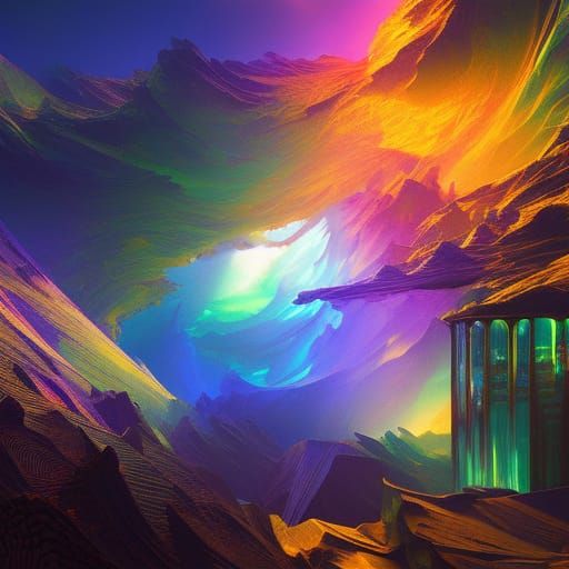 Detailed Architecture in Art Deco Nouveau Rococo Style