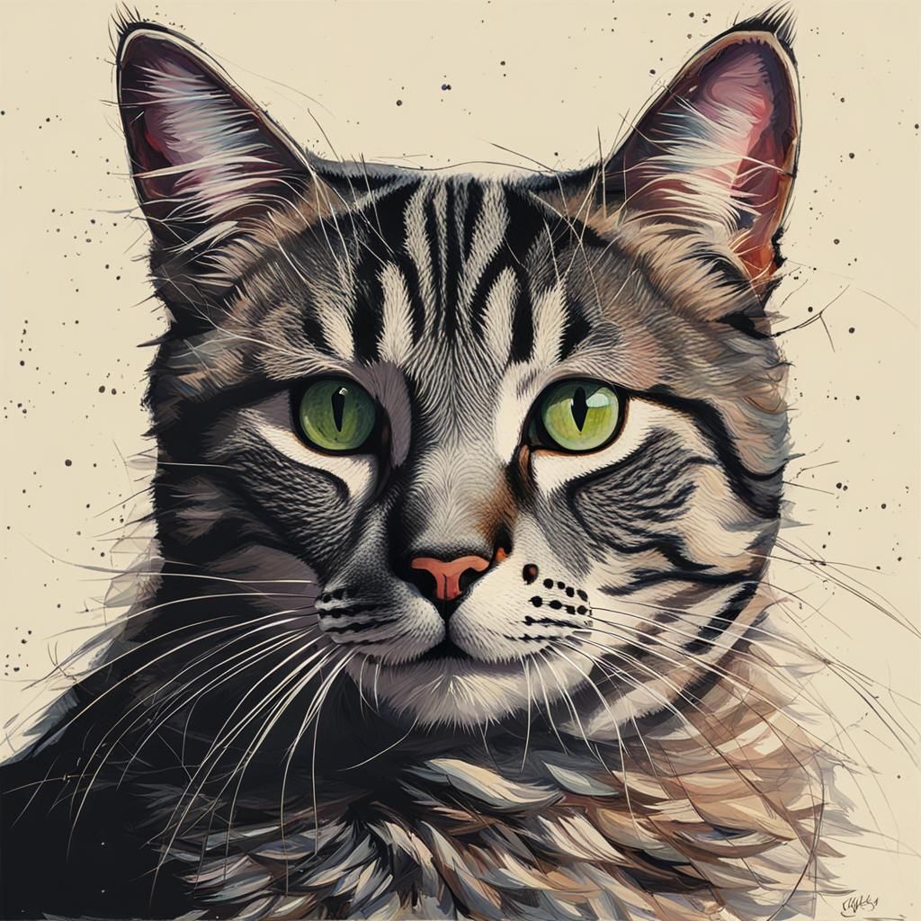 Simple Portrait of a Cat