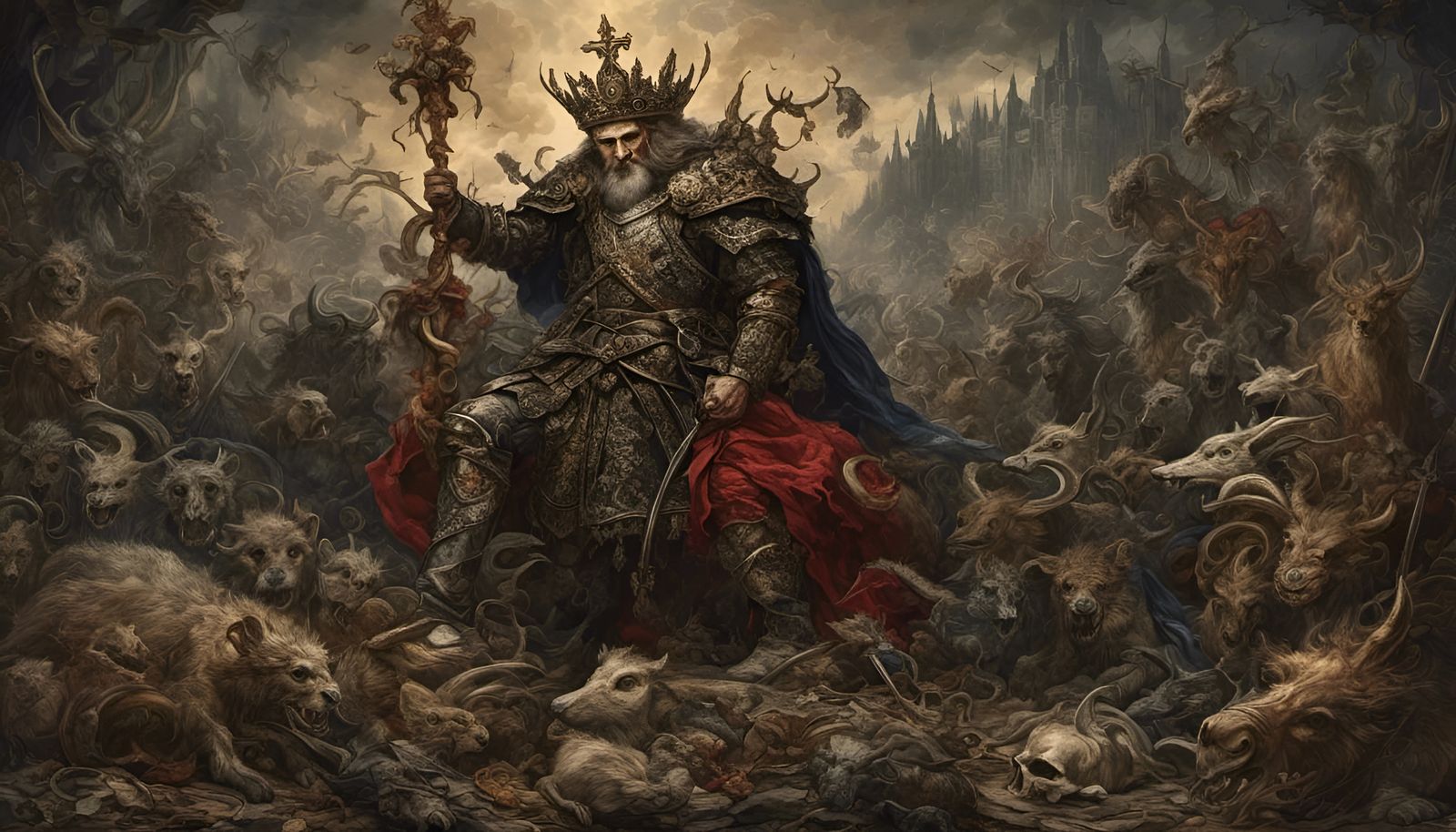 Dark and Cruel King of the Middle Ages