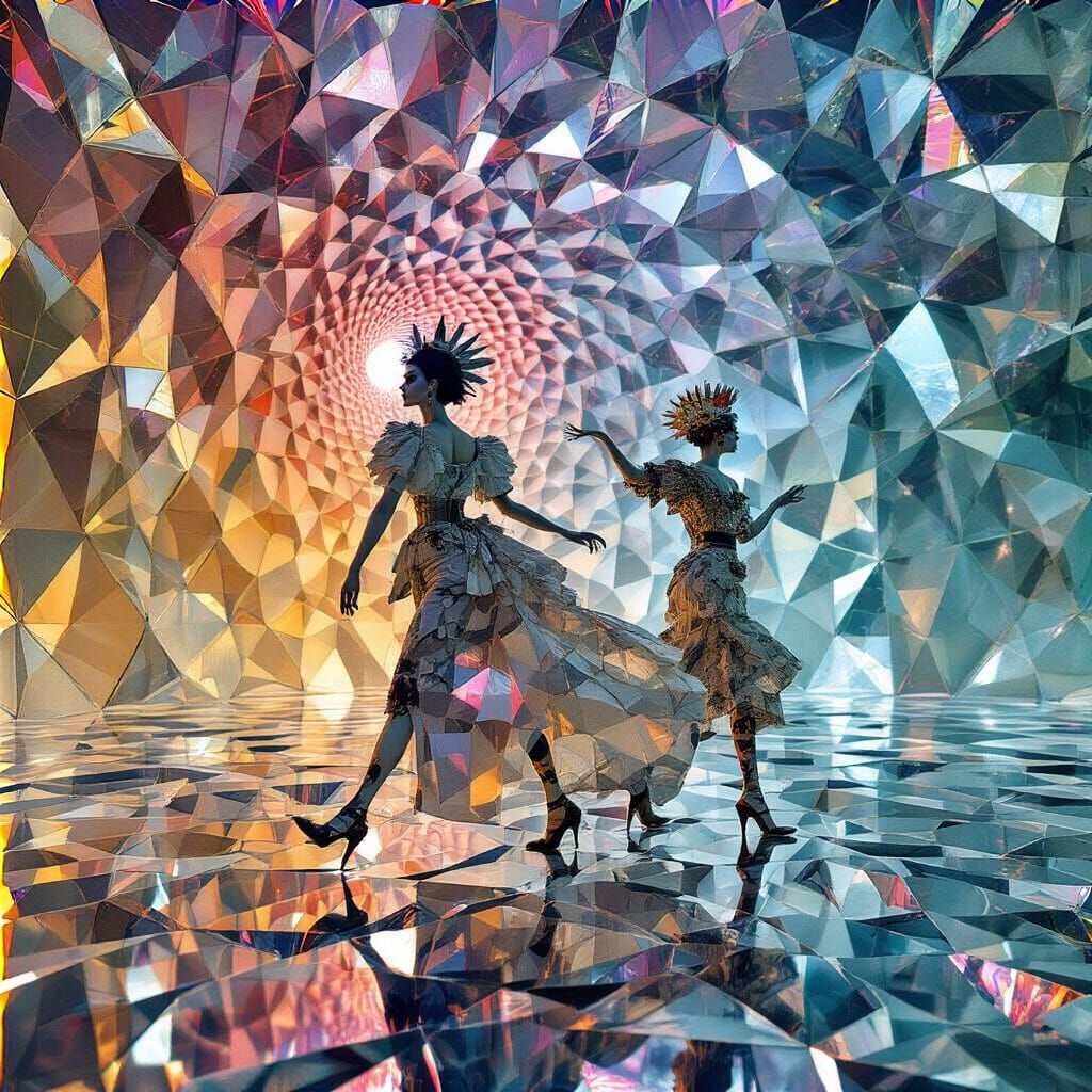 Götterdämmerung 3D broken jagged semiconductor wafer  coutur...