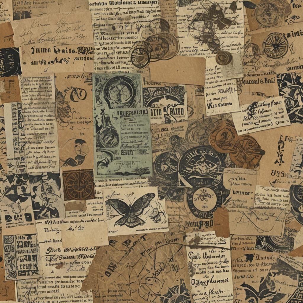 Antique Paper Collage Textures for Junk Journals
