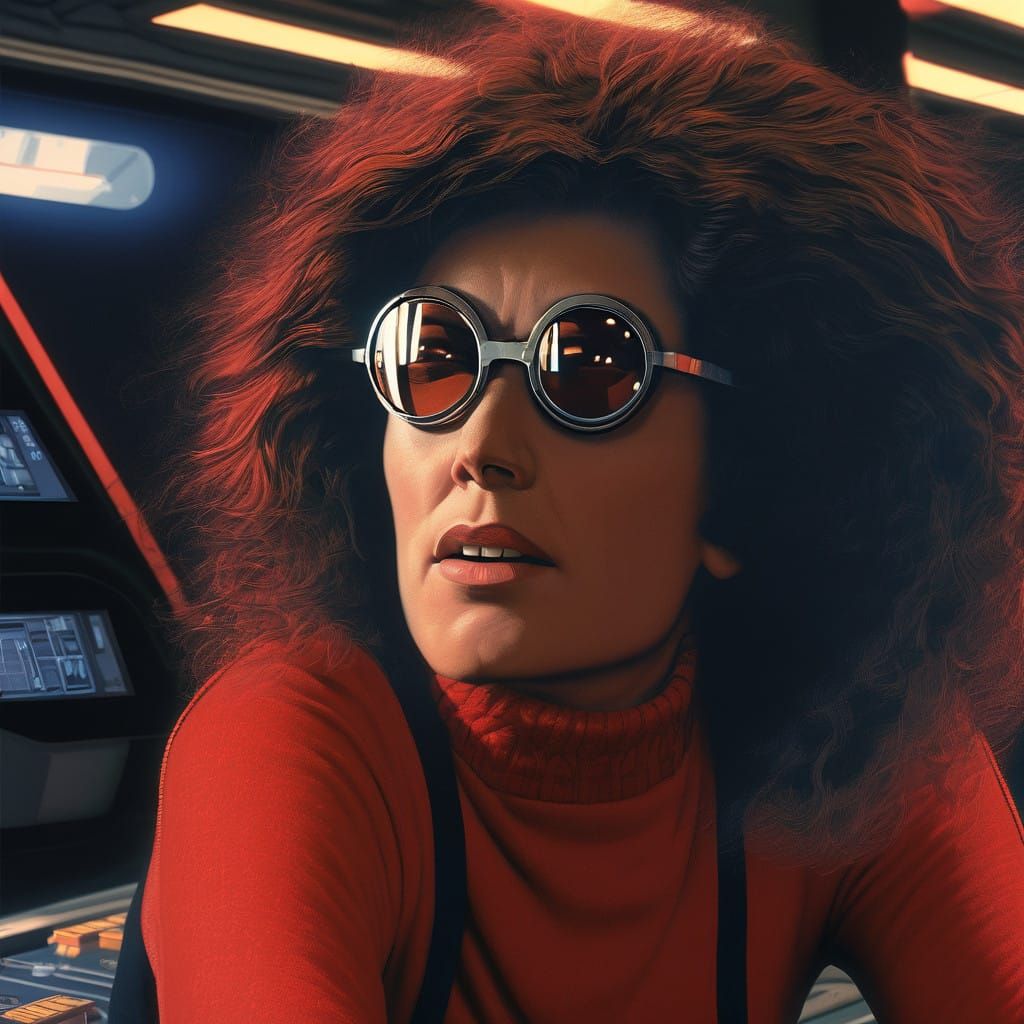 Confident Figure in Cinematic Glory