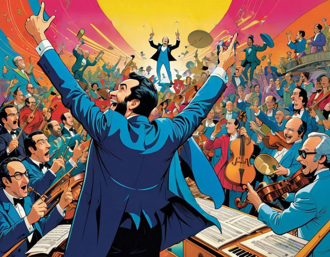 Comic Book Art Orchestra in Musical Chaos