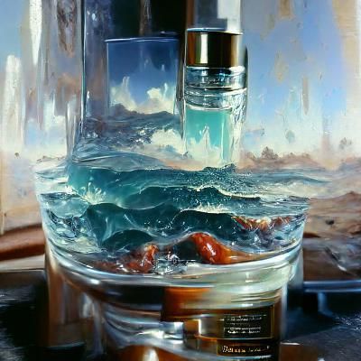 Ocean Water as Oil Painting by Gurney