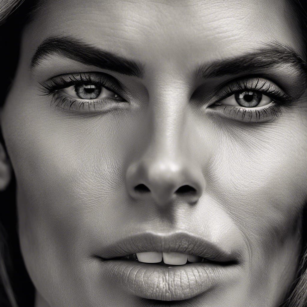 Hyper-Detailed Portrait of a Young Supermodel