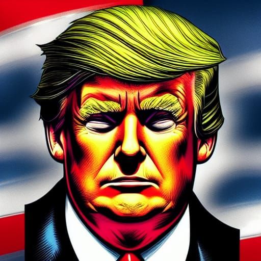 Donald Trump as Comic Book Art