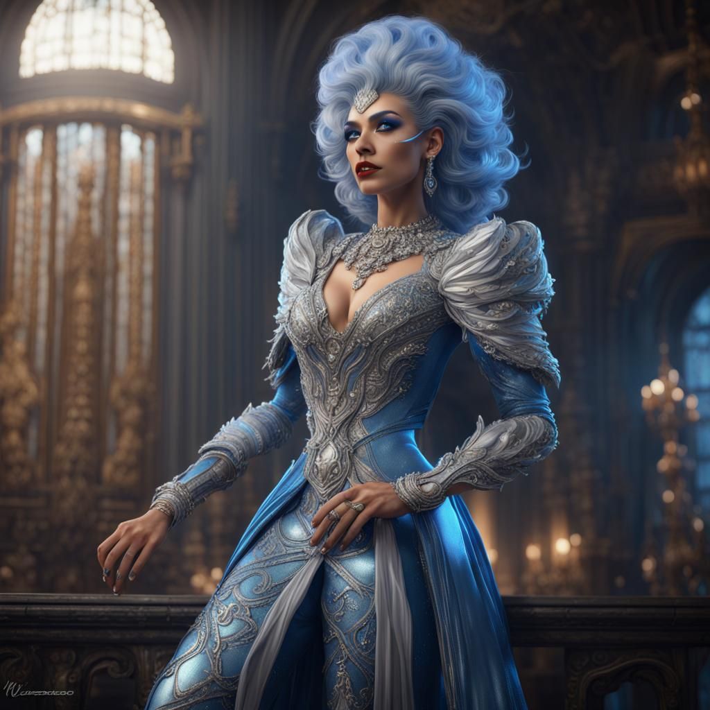 Dazzling Personified Comet in Extravagant Drag Style