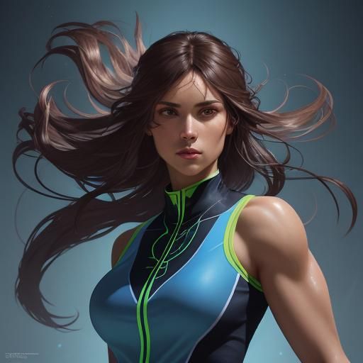 Fitness Woman Stretching: Concept Art in Unreal Engine 5