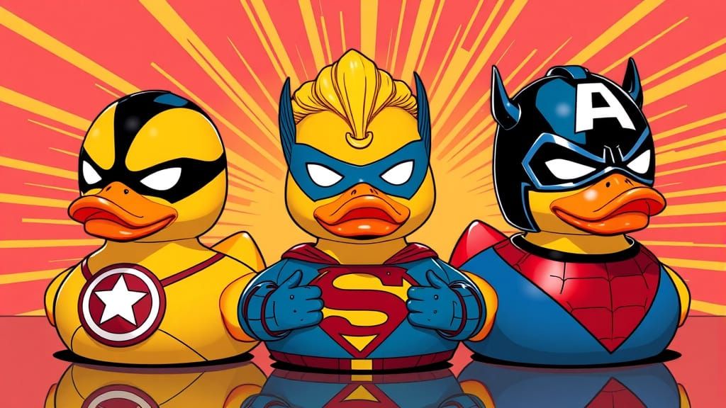 Marvel Superheroes as Whimsical Rubber Ducks