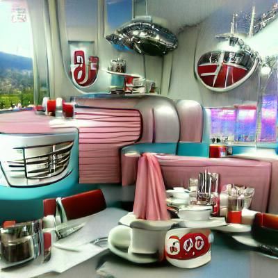 Classic 1950s American Diner Interior