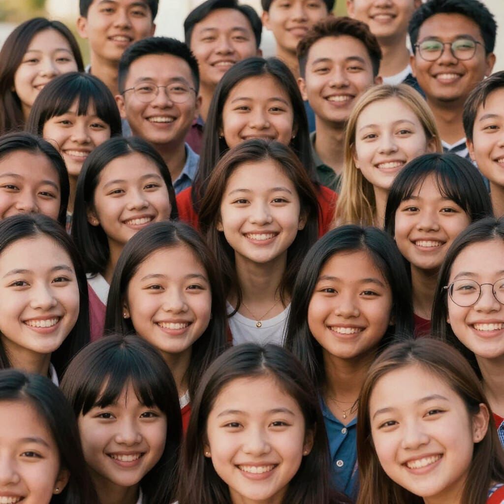 Vibrant AI Art Depicting Joyful Human Connection