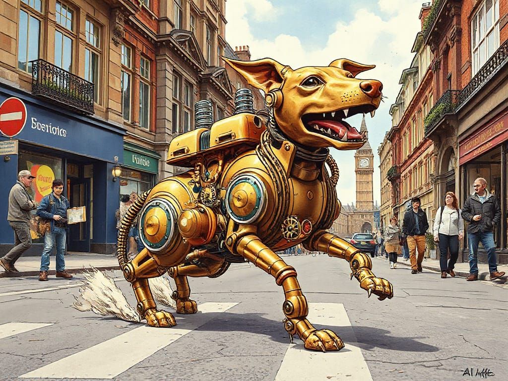 Seeing the dog catcher, Torvo skidded to a halt