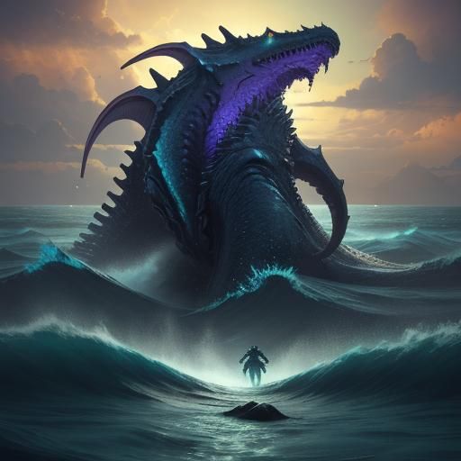 Epic Sea Dragon vs. Cthulhu Battle