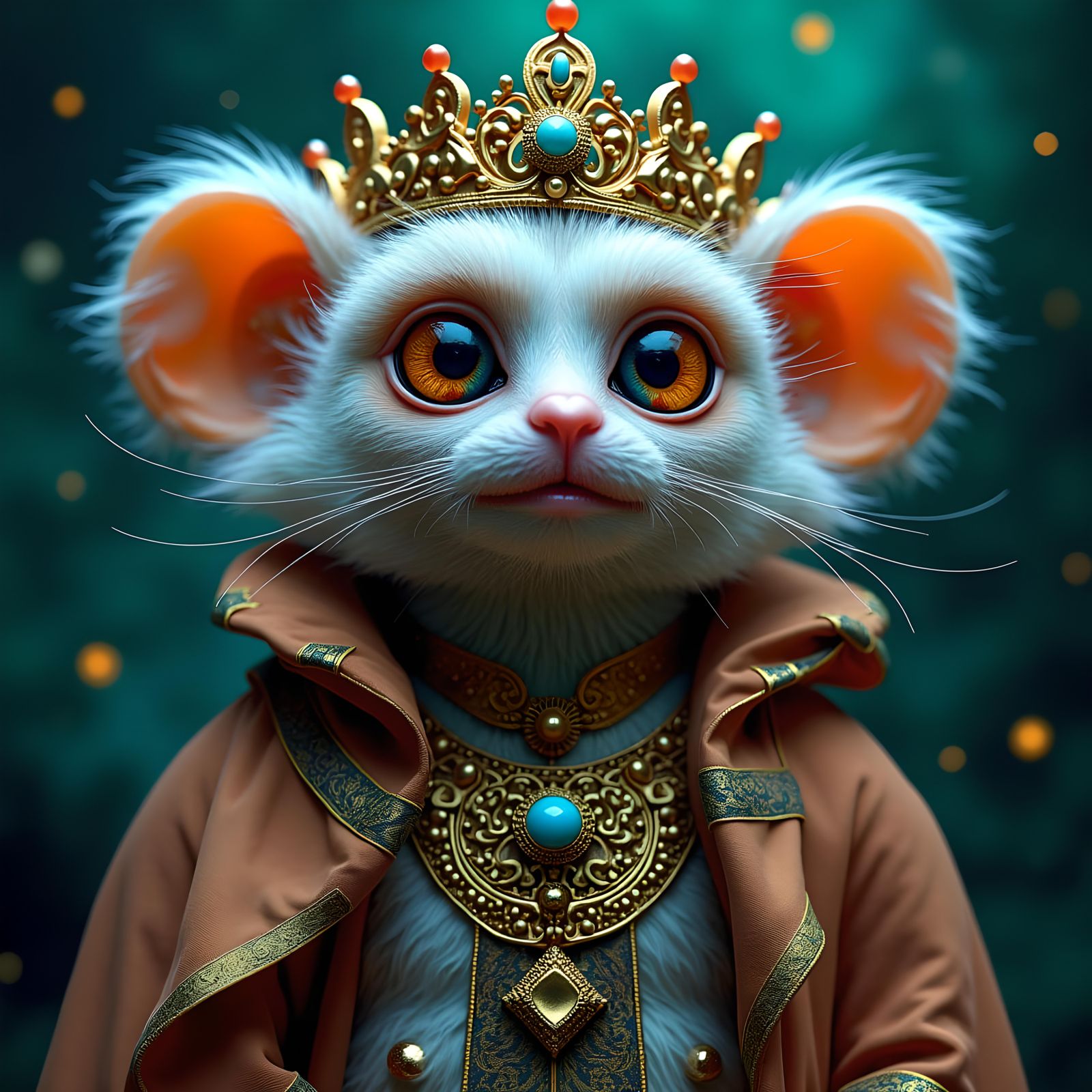Porcelain Marmoset Emperor Rules the Universe