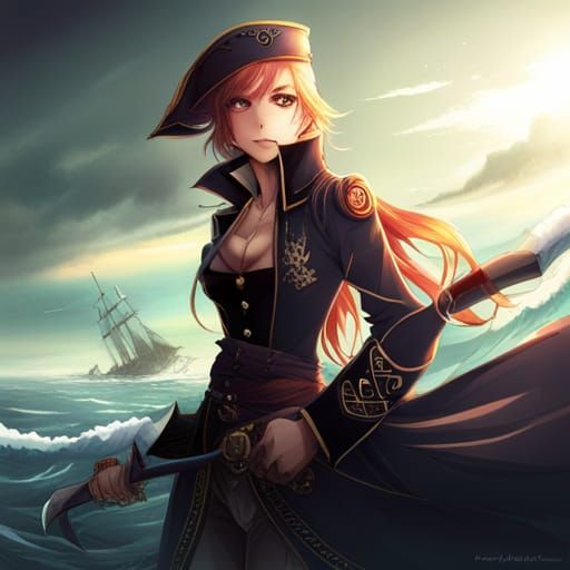 Anime Style Vampire Pirate Character