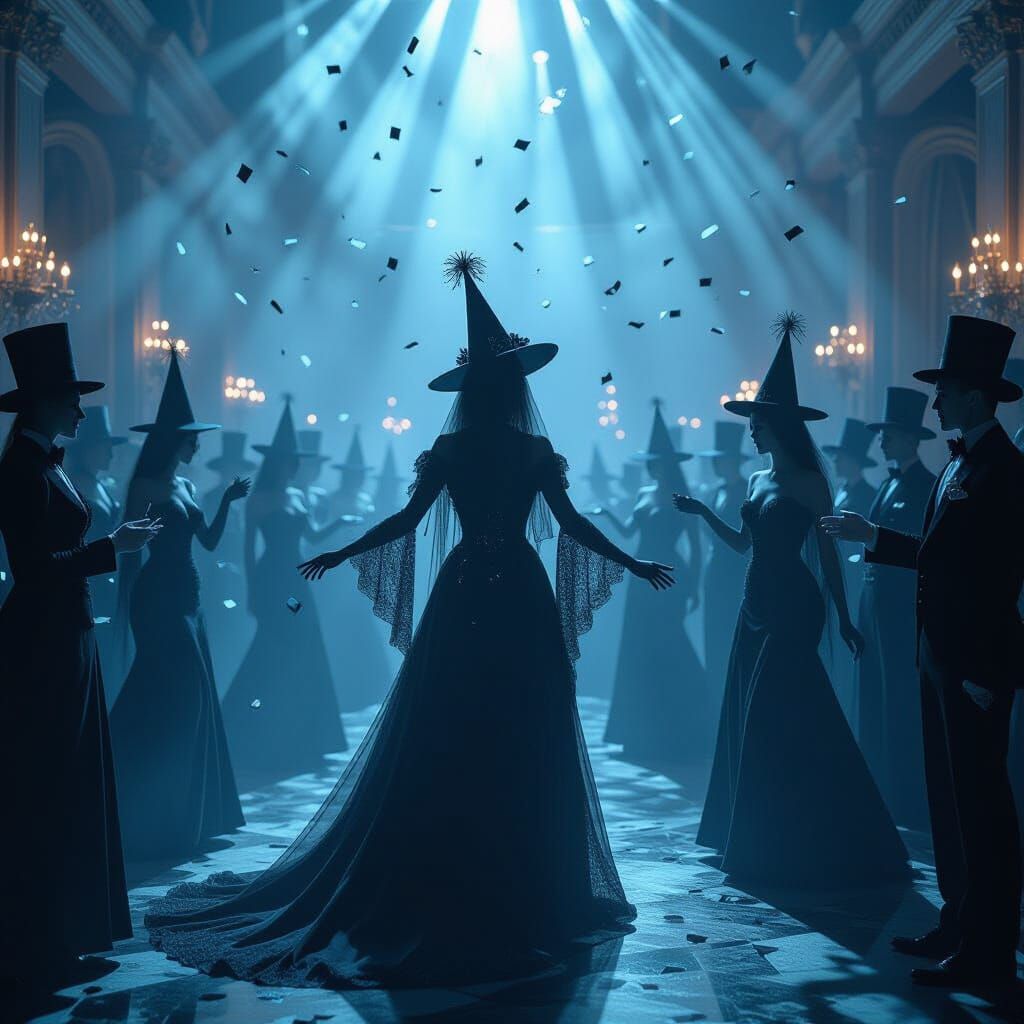 Spectral Figures Dance at Eerie New Year's Ball