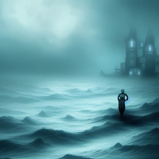 Eerie Sea Fairy in Blue Hour: A Matte Painting