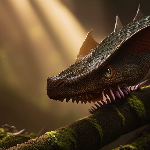 Cute Tatzelwurm: Forest Dragon in 3D