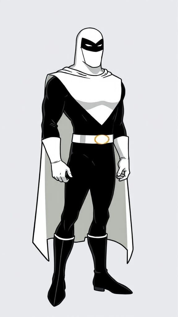 Classic Cartoon Space Ghost in Retro Comic Style