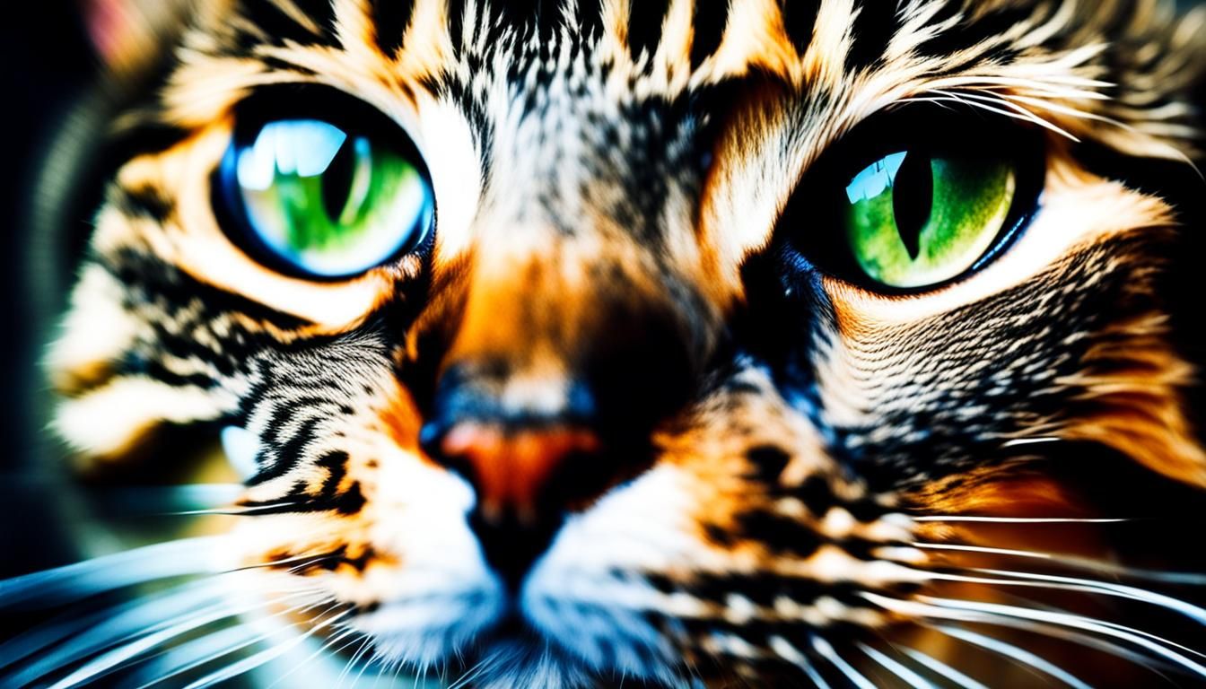 Close-up of a Cute Striped Cat Face