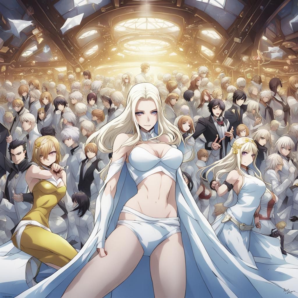Emma Frost, White Queen, Psychic Power in Anime Style
