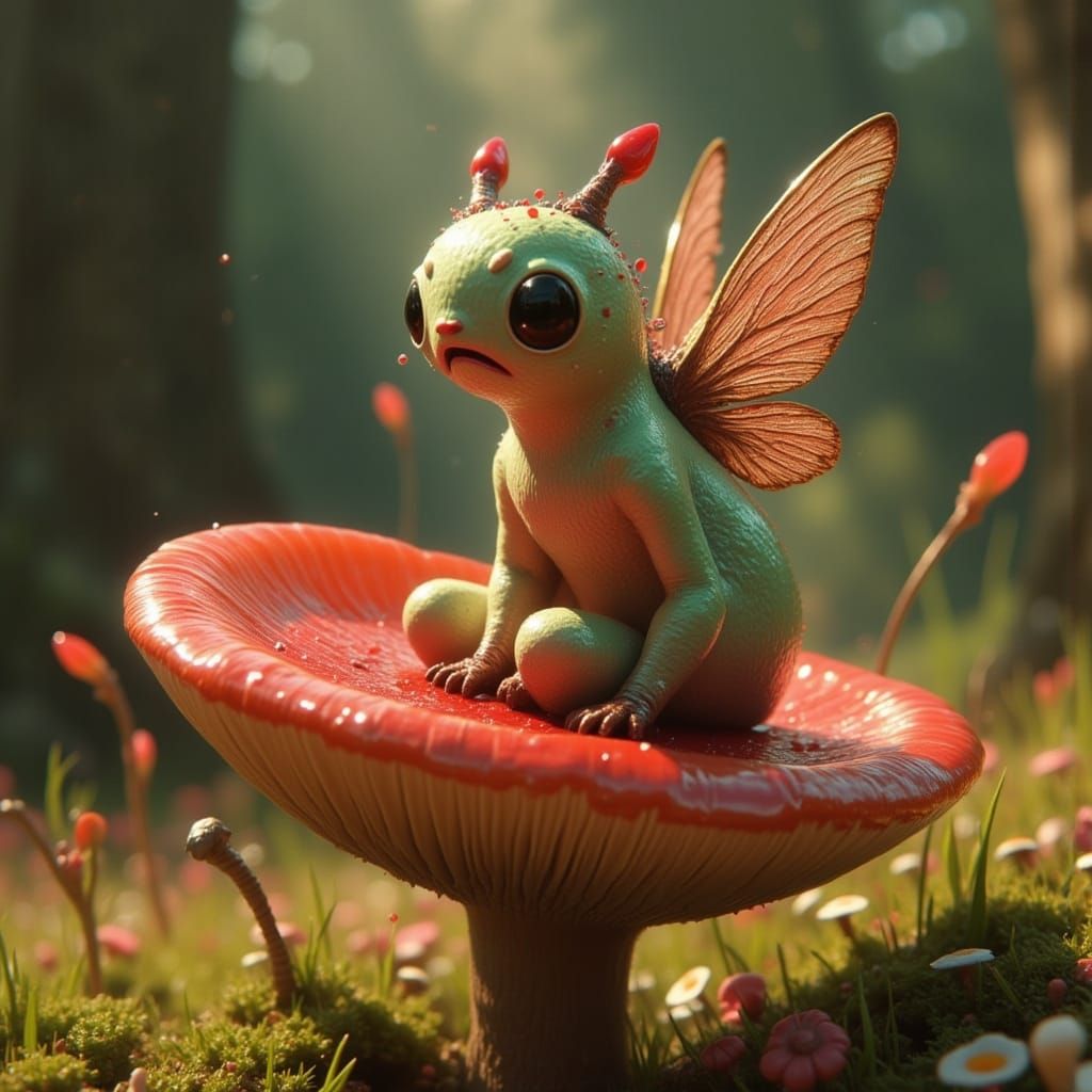 Ethereal Fairy in Art Deco Biopunk Splendor