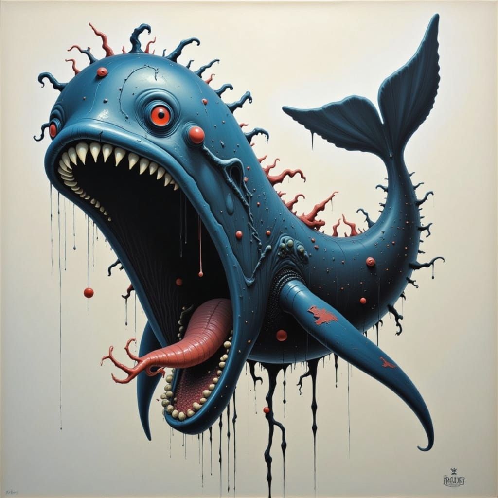 Whale in a Vibrant Picklecore Church