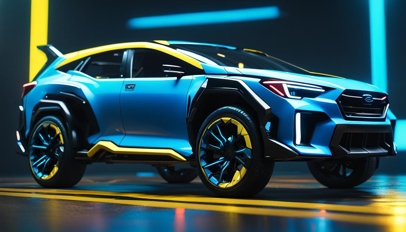 Cyberpunk 2077 Subaru Electric SUV Concept Art