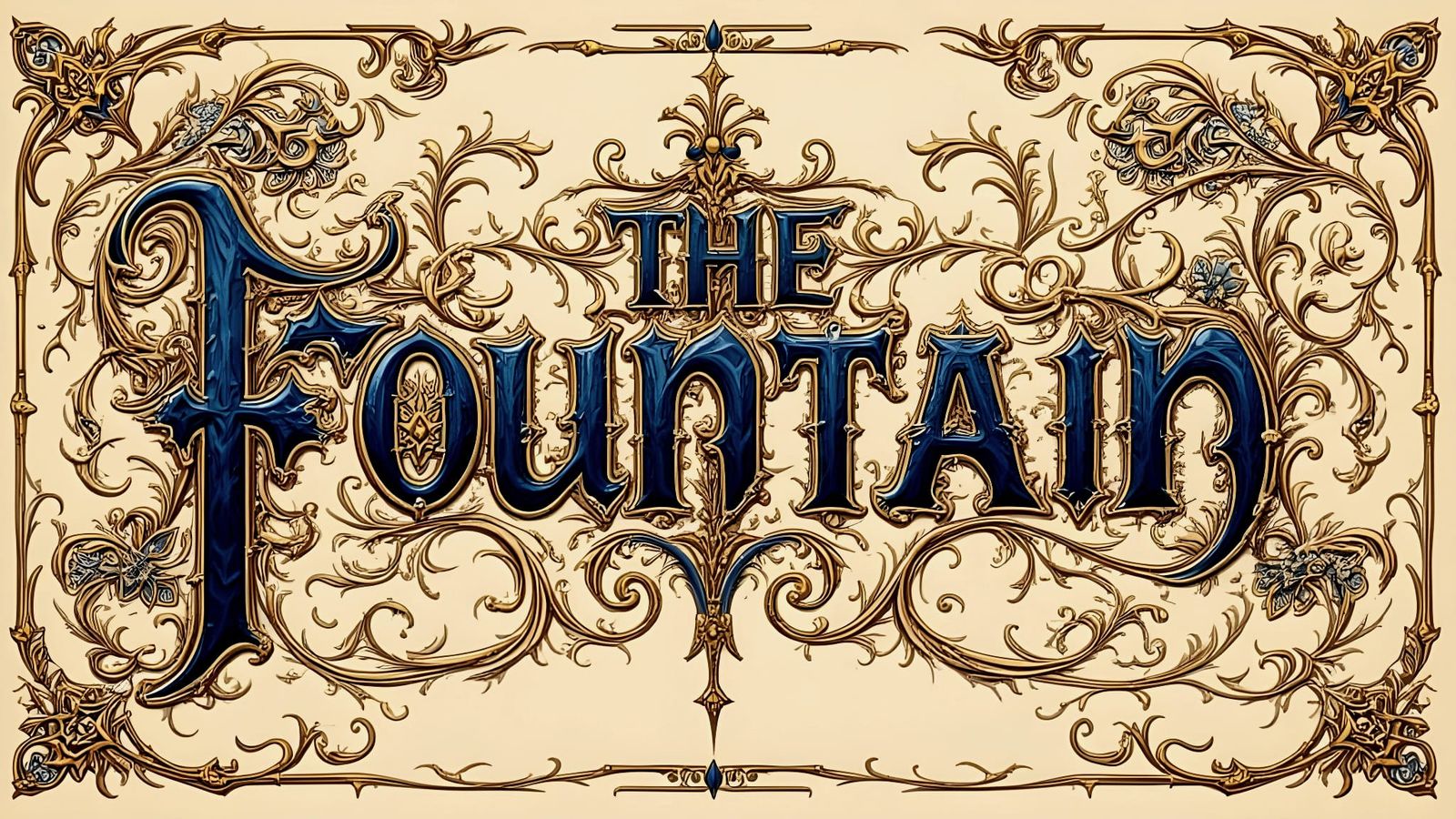 Ancient Manuscript Style Letters: The Fountain