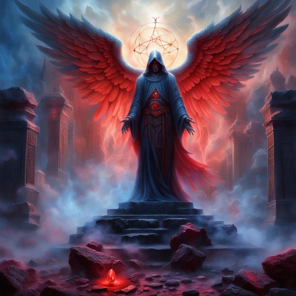 Angel of Death in a Dark Temple