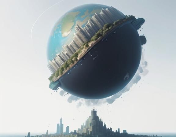 World Globe Planet in 1920s Style
