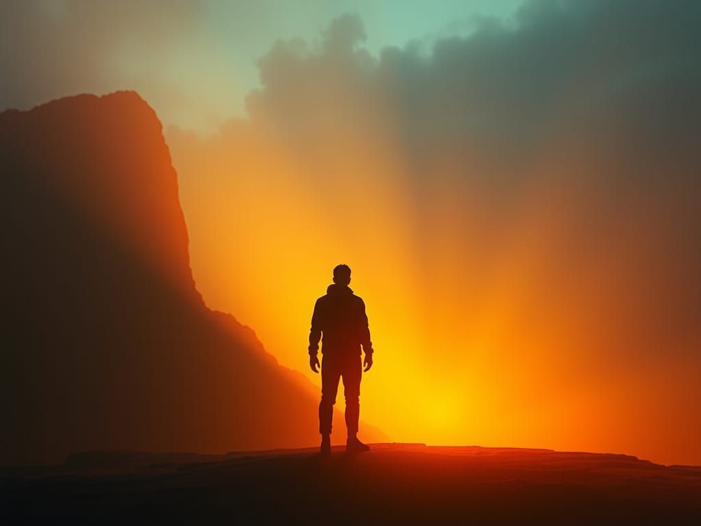 Woman in Broken Light: Cinematic Film Still