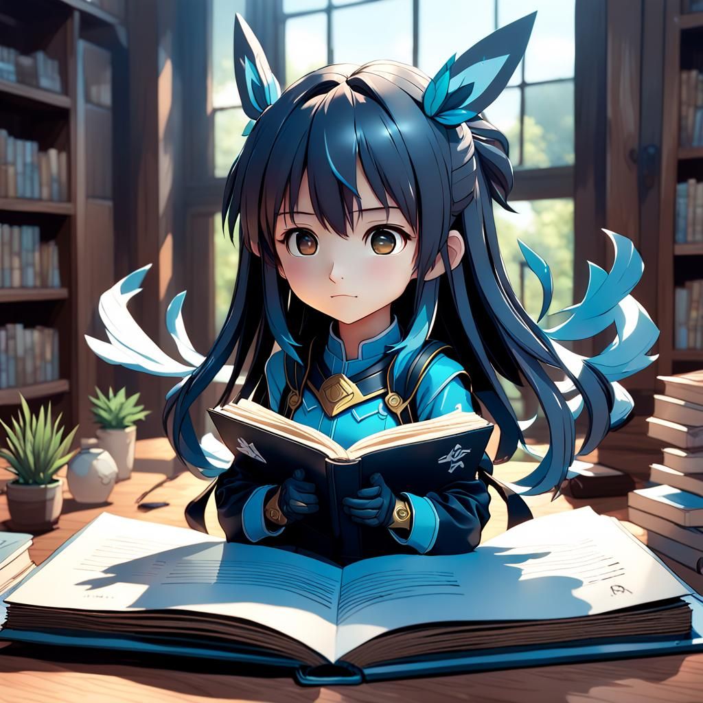 Anime Pop-Up Book in 3D Digital Art Style