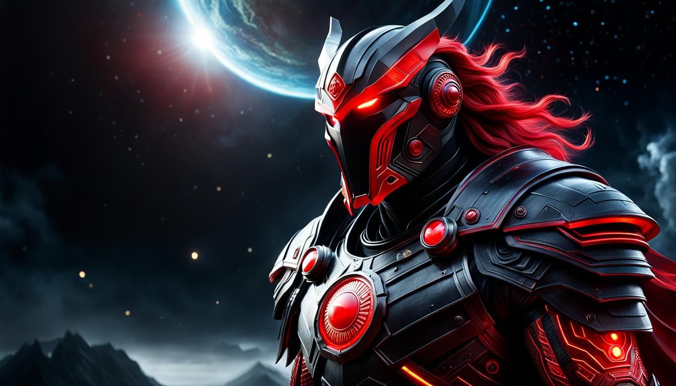 Mythical Red and Black Creature: Norse Concept Art