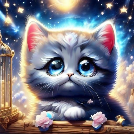 Magnificent Russian Blue Cat Looking Directly At You