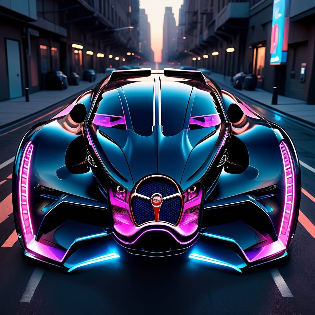 Sleek Cyberpunk Bugatti Tourbillon Supercar Reveals Futurist...