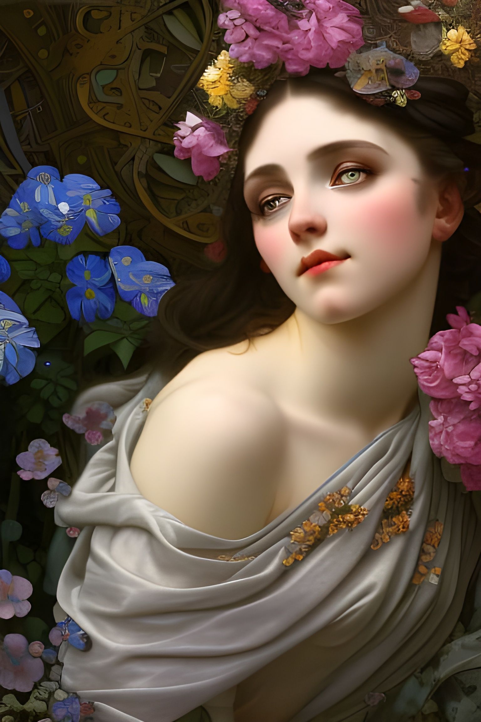 Art Nouveau Portrait of a Young Woman