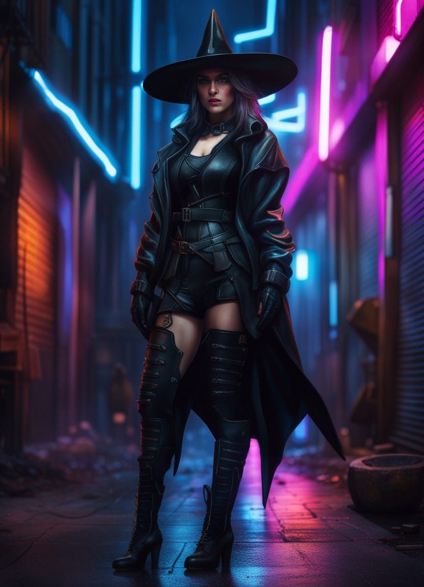 Cyberpunk witch
