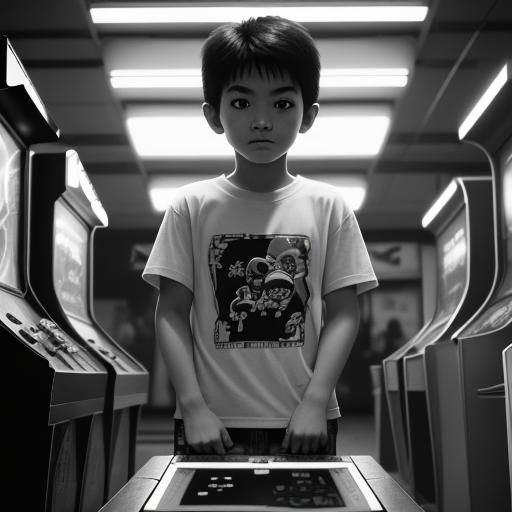 Gamer Kid Wins Pac-Man in Hyperrealistic Arcade