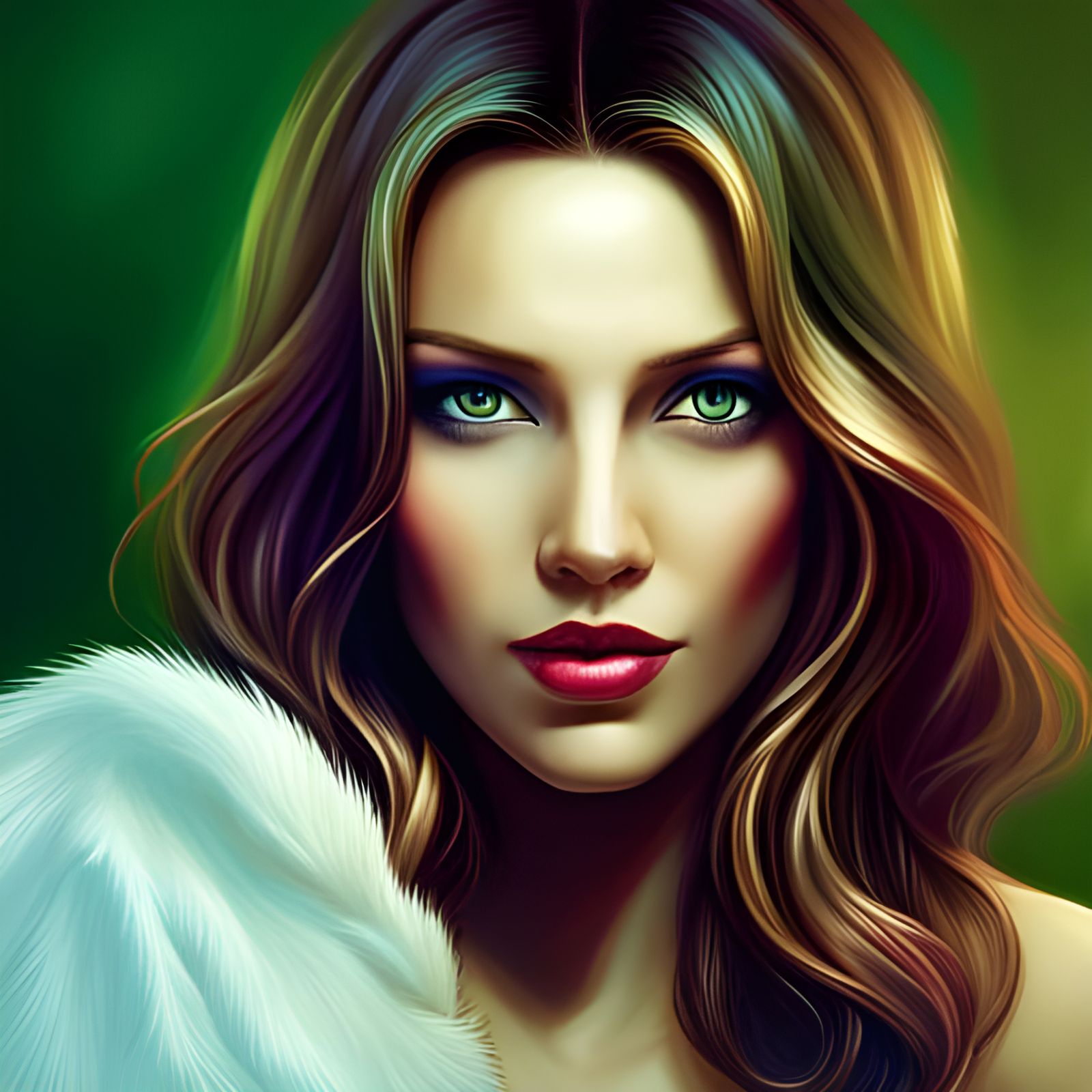 Luminous Woman in Hyperrealistic Angelcore Style