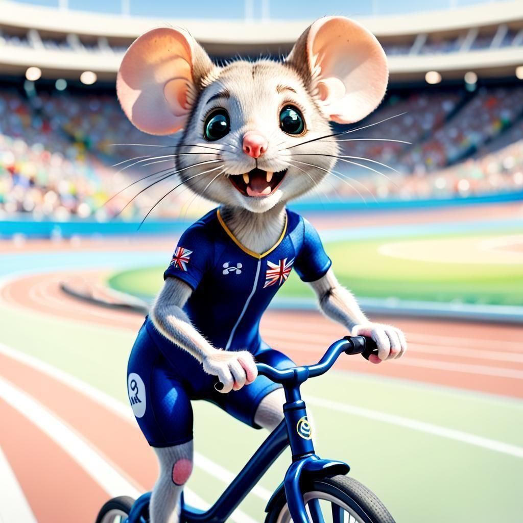 Cycling Missy Mouse