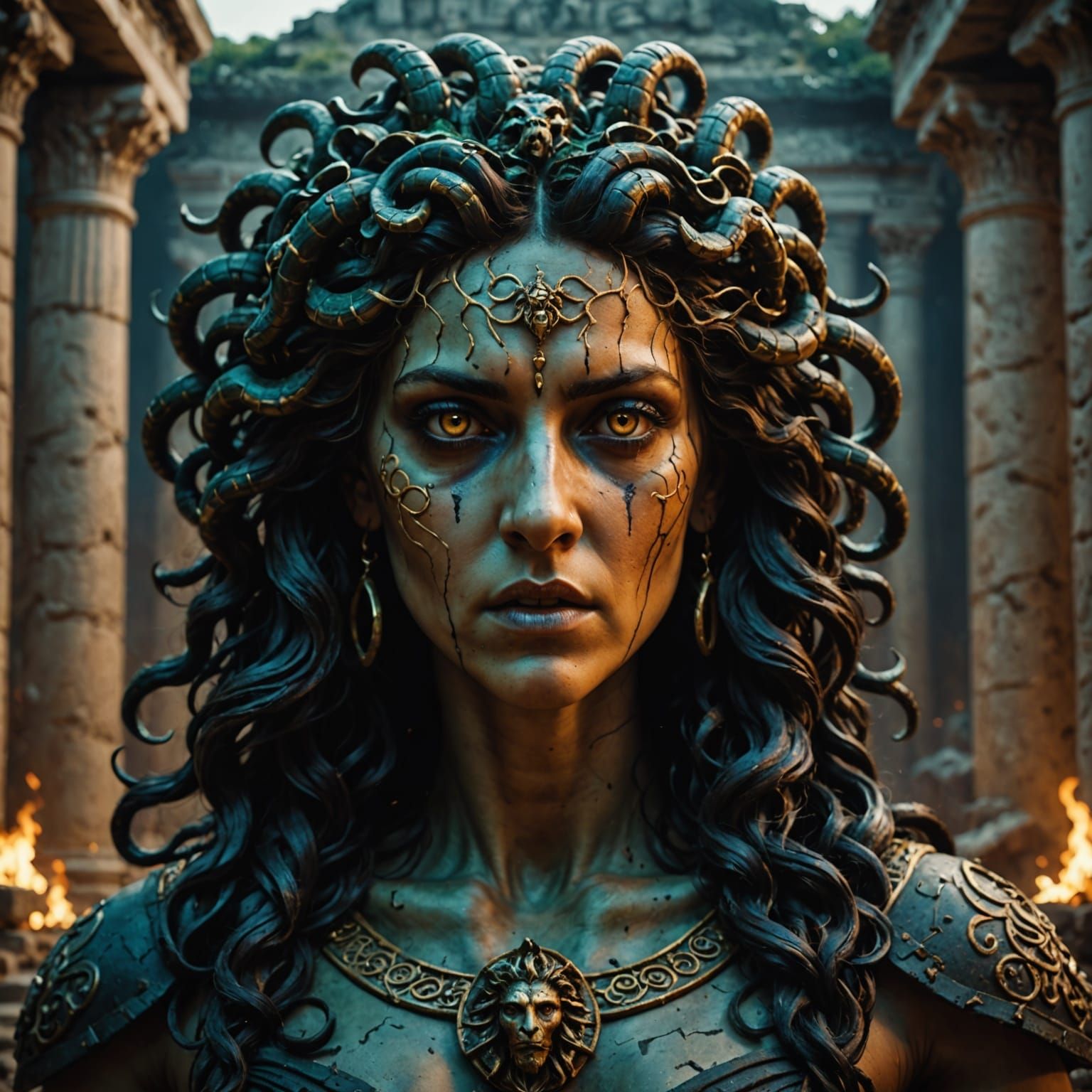 Dark, Cinematic Portrait in Photorealistic Style