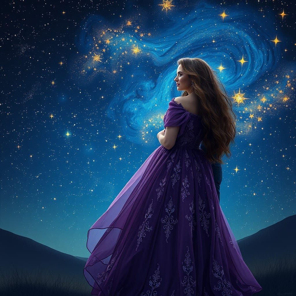 Starlit Love in Whimsical Dreamscapes