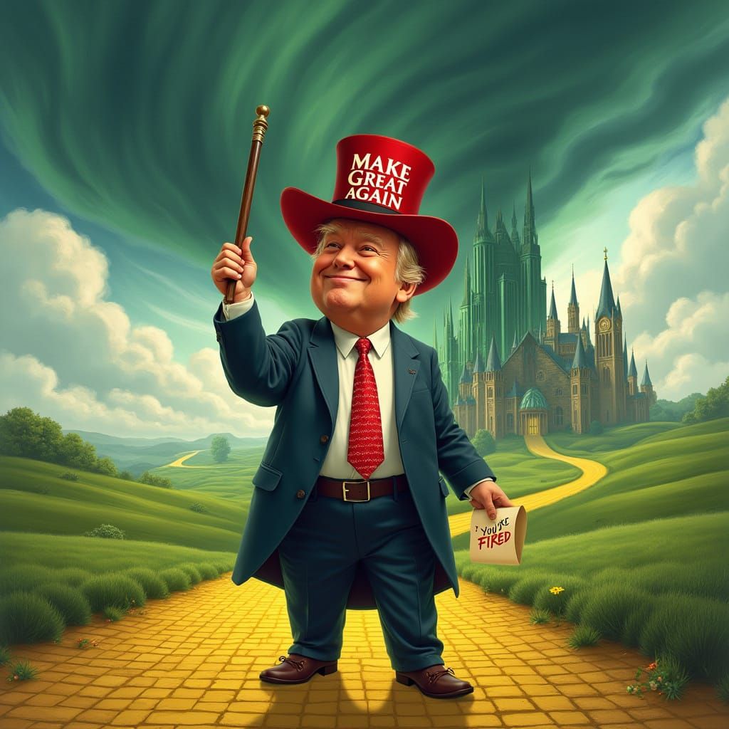 Donald Trump as the Whimsical Wizard of Oz