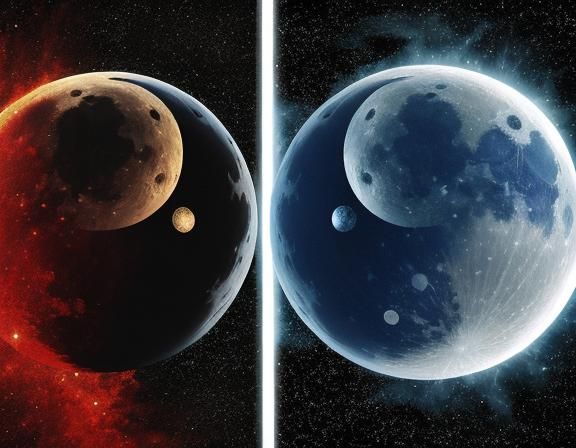 Sun and Moon Duality: Balanced Celestial Art