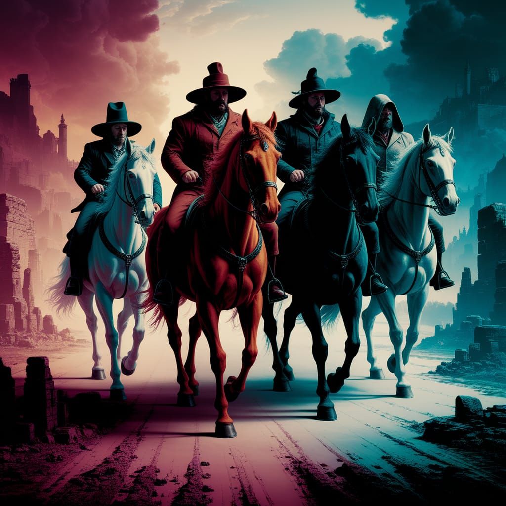 Four Horsemen of the Apocalypse Ride Through a Surreal Lands...