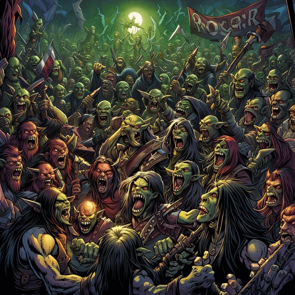 Orcs and Goblins Rock Out at Metal Concert