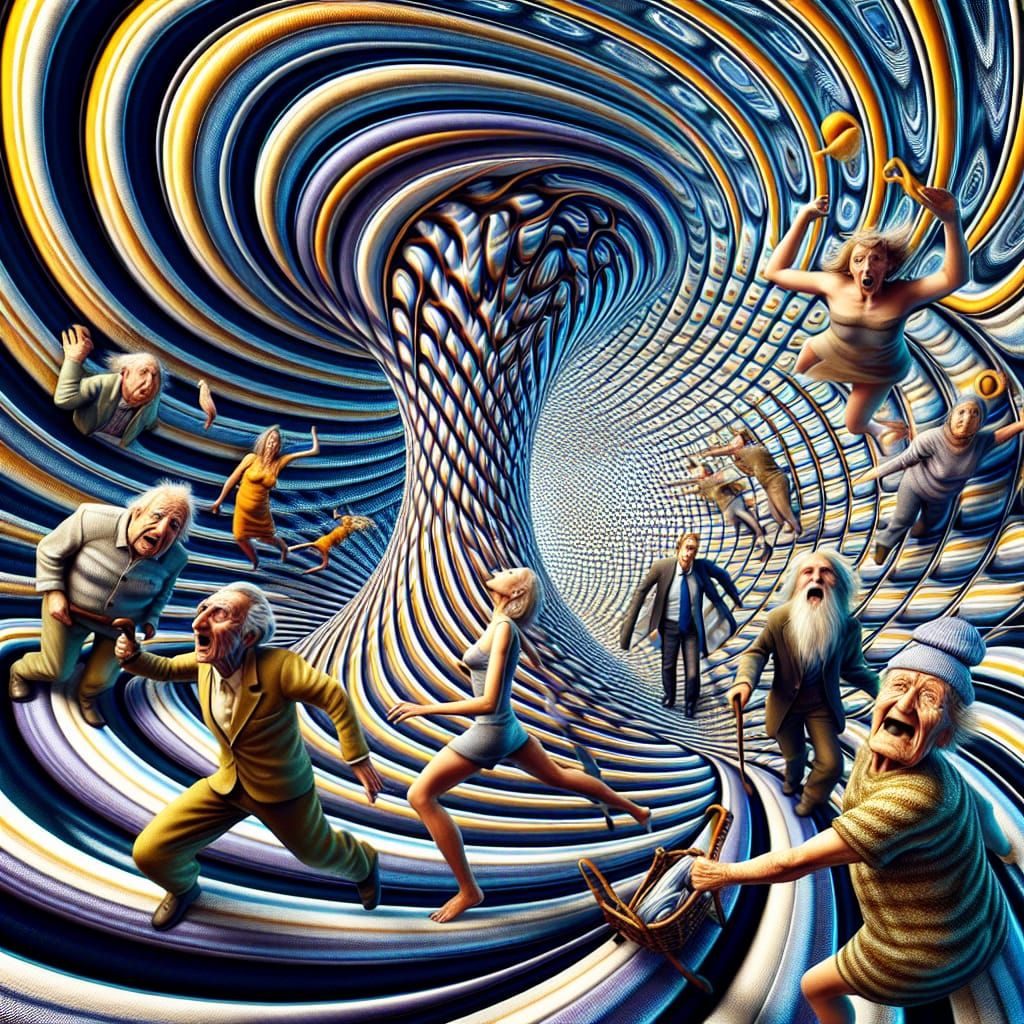 Surrealistic Elastic Reality with Distorted Figures