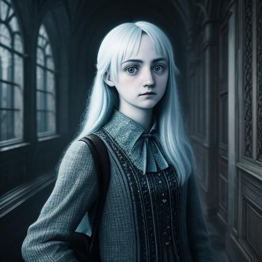 Hyperrealistic Portrait of a Young Luna Lovegood