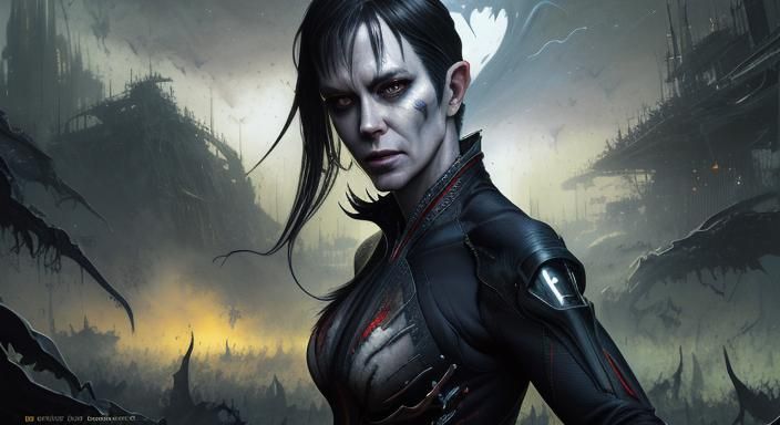 Banshee in Mag Mell: Photorealistic Matte Painting